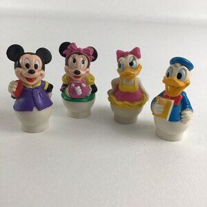 Disney Mickey Mouse School Minnie Daisy PVC Figures Finger Puppets Vintage Arco